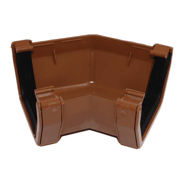 Light Brown Square 135° Gutter Angle - installed