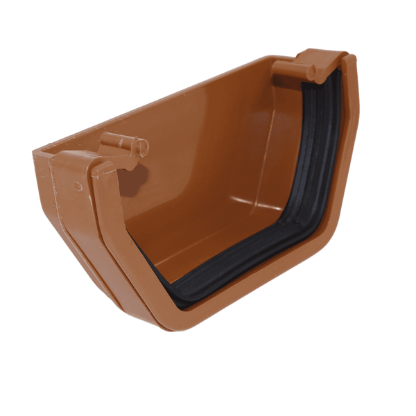 Light Brown Square Internal Stop End - installed