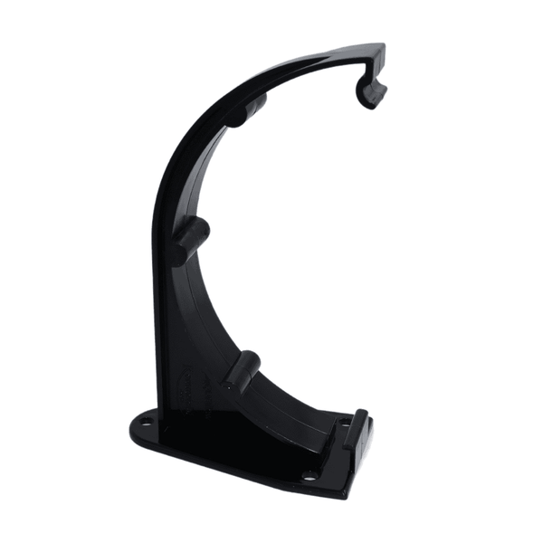 Black Aquaflow 170mm Half Round Fascia Bracket - installed