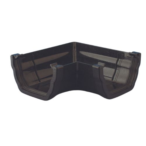 Aquaflow 114mm Cast Iron Effect Gutter Angle 90° - installed