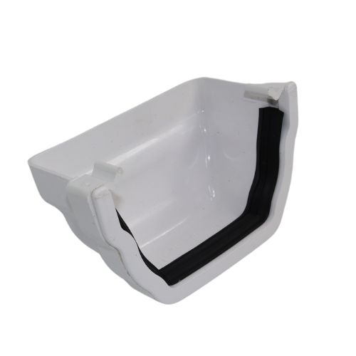 Aquaflow 125mm Krown External Ogee Stop End White