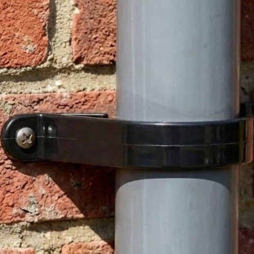 Aquaflow 160mm Push Fit Soil Pipe Clip Fitted on Pipe - installed