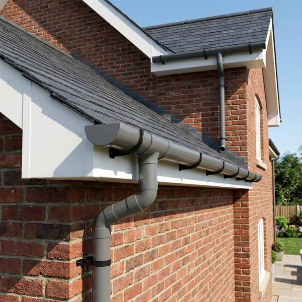 Guttering installed on a UK house - installed