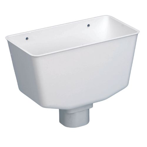 Aquaflow Plastic Hopper Square To Round White