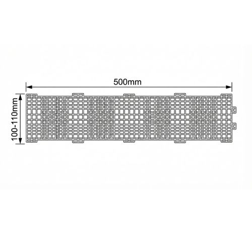 Black Plastic Gutter Guards – Pack of 10 drawing - installed