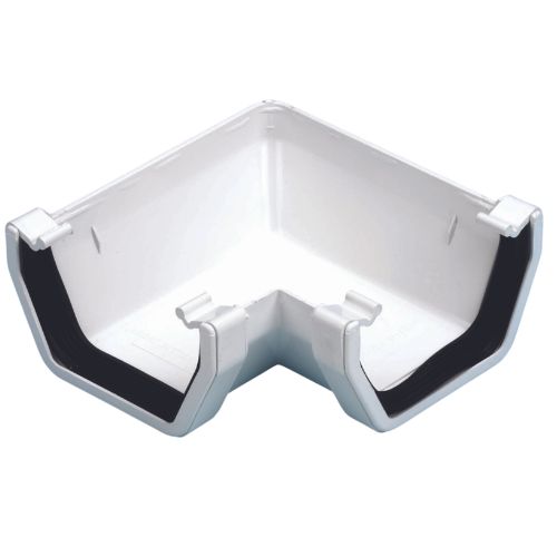 Square Gutter Angle 90° White