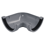 Grey Aquaflow 112mm Half Round Gutter Angle 90°