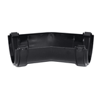 Black Aquaflow 112mm Half Round Gutter Angle 150°