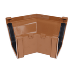 Light brown Aquaflow 130mm External 135° Ogee Gutter Angle