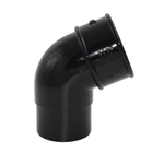 Black Aquaflow 112mm Plastic Round 112.5° Offset Bend Downpipe