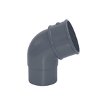 Light Grey Aquaflow 112mm Plastic Round 112.5° Offset Bend Downpipe