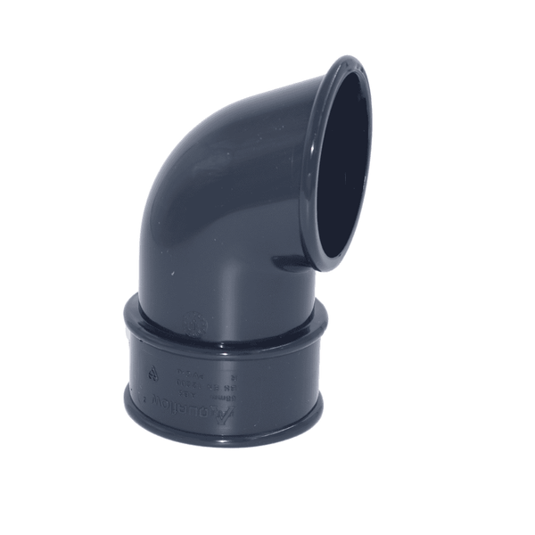 Anthracite Grey Aquaflow 68mm Downpipe Shoe - installed