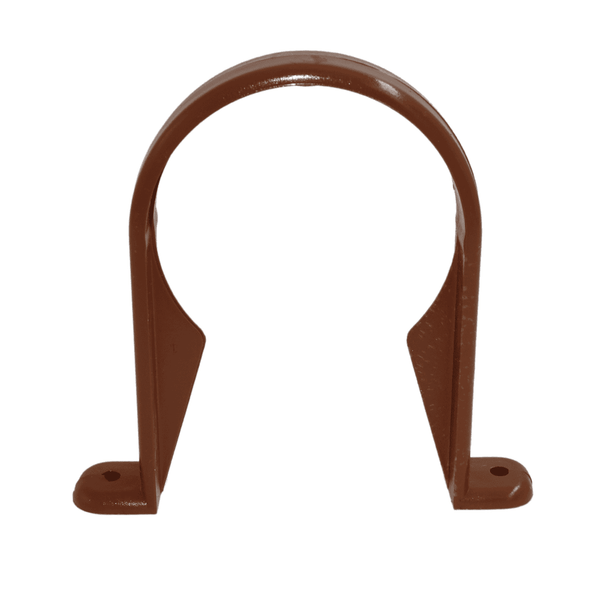 Brown Aquaflow 68mm Downpipe Clips - installed