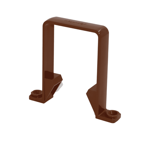 Brown Aquaflow Square Downpipe Clips - installed