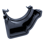 black right hand half round ogee square gutter adaptor