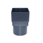 anthracite grey Aquaflow Plastic Square to Round Gutter Adaptor