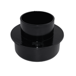 Black Aquaflow Plastic 68mm Round to 110mm Soil Pipe Adaptor