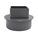 grey Aquaflow 65mm Square to Round 110mm Soil Adaptor