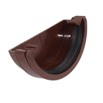 Brown Aquaflow 112mm Plastic Half Round External Stop End