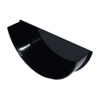 Aquaflow 170mm Half Round Internal Stop End - Black