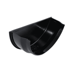 Black Aquaflow Plastic Half Round Internal Stopend