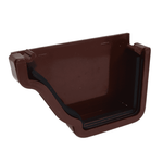 dark brown Aquaflow Left Hand Klassic 130mm External Ogee Stop End