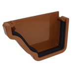 light brown Aquaflow Left Hand Klassic 130mm External Ogee Stop End