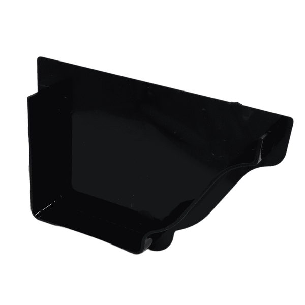 Black Aquaflow 130mm Right Hand Internal Ogee Stop End - installed