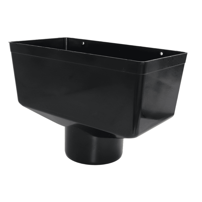 Black Aquaflow Plastic 110mm Hopper
