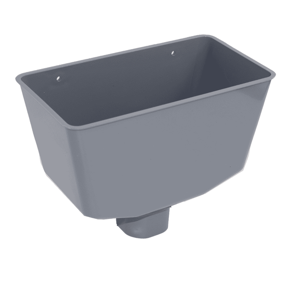 Grey Aquaflow Plastic Hopper Square To Round - installed