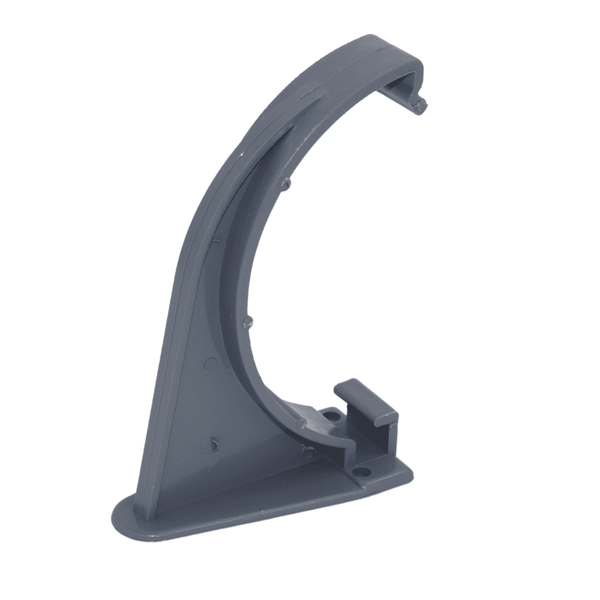 Grey Aquaflow 112mm Half Round Gutter Fascia Bracket - installed