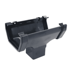 Black Aquaflow 114mm Square Running Outlet Gutter