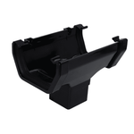 Black Aquaflow 114mm Square Running Outlet Gutter