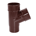 Brown Aquaflow Round Plastic 112.5° Downpipe Y-Branch