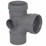 Aquaflow 110mm 92.5° Triple Socket Branch Grey