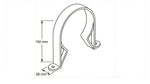 Aquaflow 110mm Pipe Bracket drawing