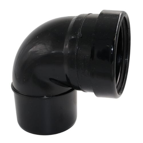 Aquaflow 110mm Single socket bend 90° Black