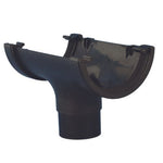 Aquaflow 112mm Half Round Cast Iron Effect Gutter Running Outlet