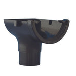 Aquaflow 112mm Half Round Cast Iron Effect Gutter Stopend Outlet