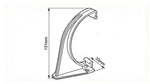 Aquaflow 112mm Half Round Gutter Fascia Bracket Drawing