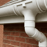 Aquaflow 112mm Half Round Gutter Stop End Outlet fitted