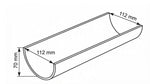 Aquaflow 112mm Half Round Plastic Gutter drawing (2)
