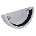 Aquaflow 112mm Plastic Half Round External Stop End White (2)