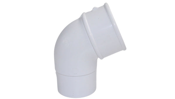 Aquaflow 112mm Plastic Round 112.5° Offset Bend Downpipe Drawing