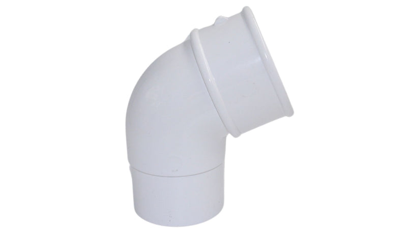Aquaflow 112mm Plastic Round 112.5° Offset Bend Downpipe Drawing