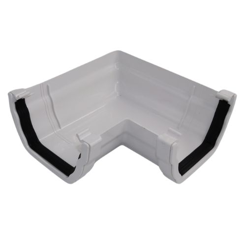 Aquaflow 125mm Krown 90° Ogee Gutter Angle White