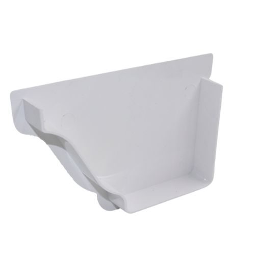 Aquaflow 130mm Left Hand Internal Ogee Stop End White