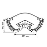 Aquaflow Half Round 170mm Gutter Angle 90°
