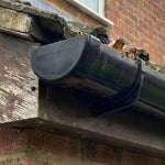 Aquaflow 170mm Half Round External Stop End Fitted onto Pipe