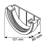 Aquaflow 170mm Half Round Internal Stop End Drawing (3)